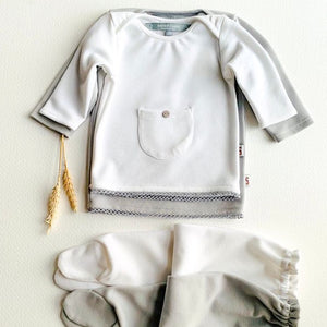 Pijama BLANCO-GRIS