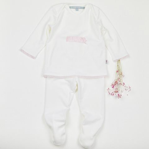 Pijama BLANCO-ROSA