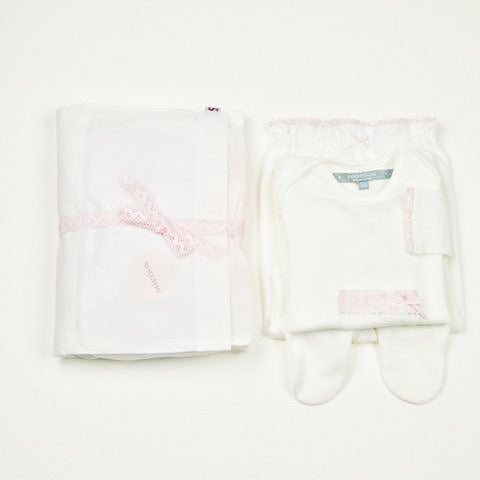 Pijama BLANCO-ROSA